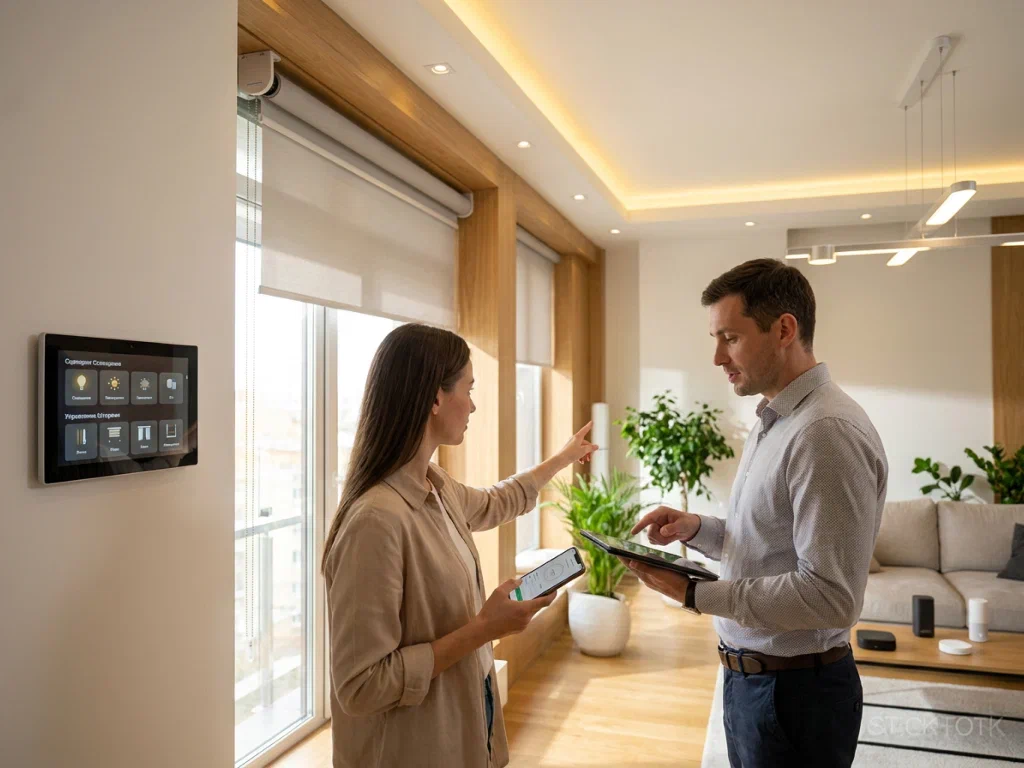 Подбор освещения и автоматических штор с электроприводом